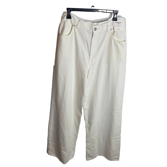 Madewell $138 Tall Superwide-Leg Jeans: Airy Denim Edition White Size T31 NU710 - Picture 3 of 11